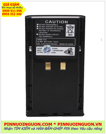Pin sạc NiMh 7.2v-2100mAh, Pin bộ đàm Kenwood 7.2v-2100mAh /Nhận hàn chế bấm ghép pin